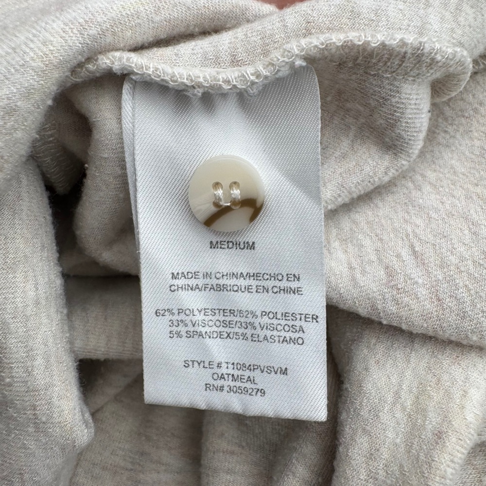 Thread & Supply Oatmeal Knit Button Down Shacket Shirt Jacket Medium Lewis Top - Picture 6 of 6
